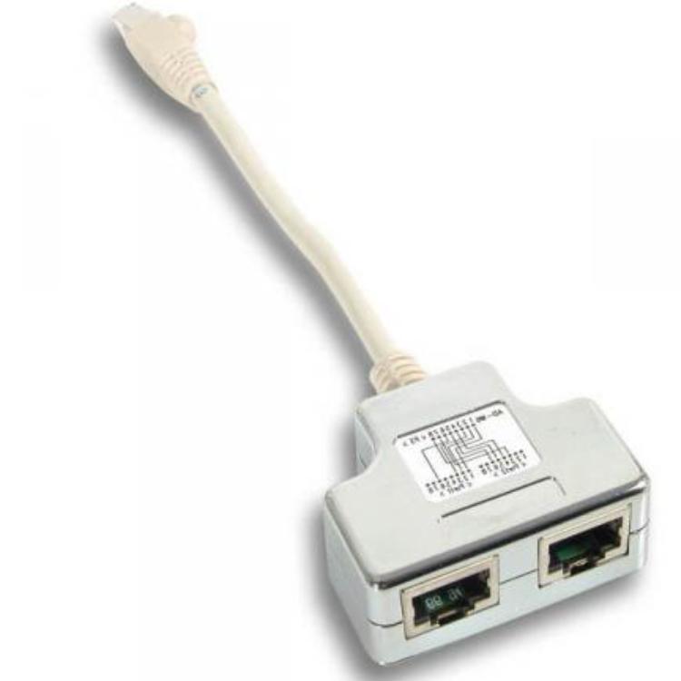 Adaptateur Répartiteur RJ45, Répartiteur D'adaptateur Ethernet 1 à 2 Ports  Réseau RJ45, Adaptateur Répartiteur de Câble Réseau CAT8 pour Bureau à