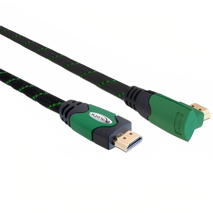 Câble HDMI 1.4 Mâle Coudé Gauche vers Mâle Coudé Droit High Speed