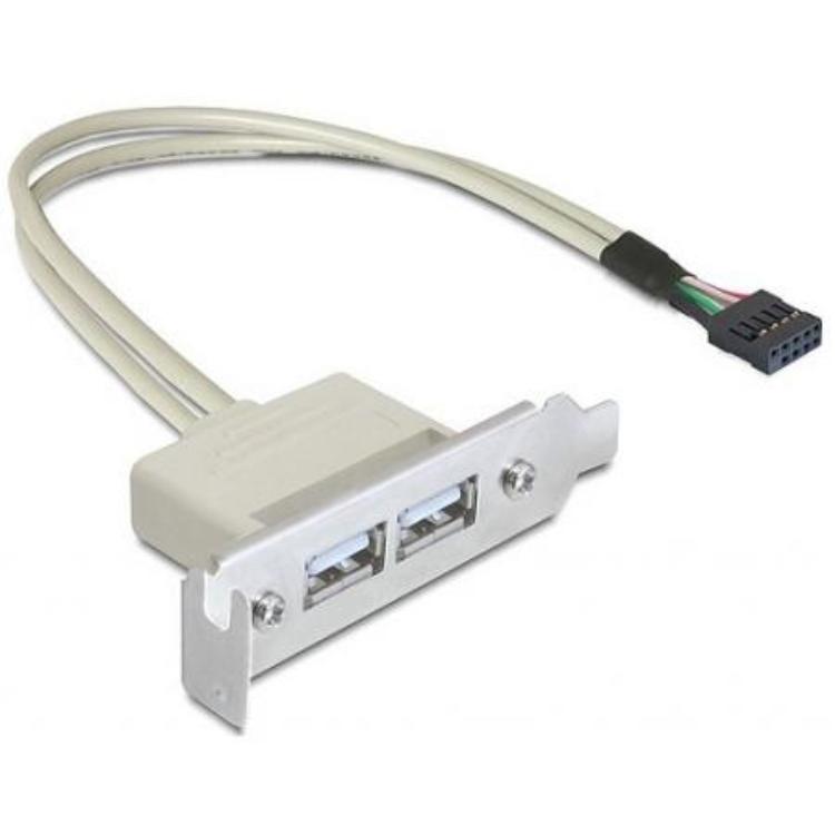 En-tête de broche vers le support USB A - Delock
