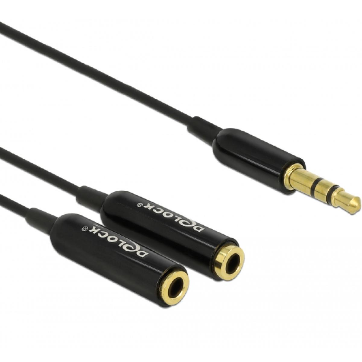 Jack Splitter Kabel 3,5 mm Stereo – 1× Male naar 2× Female