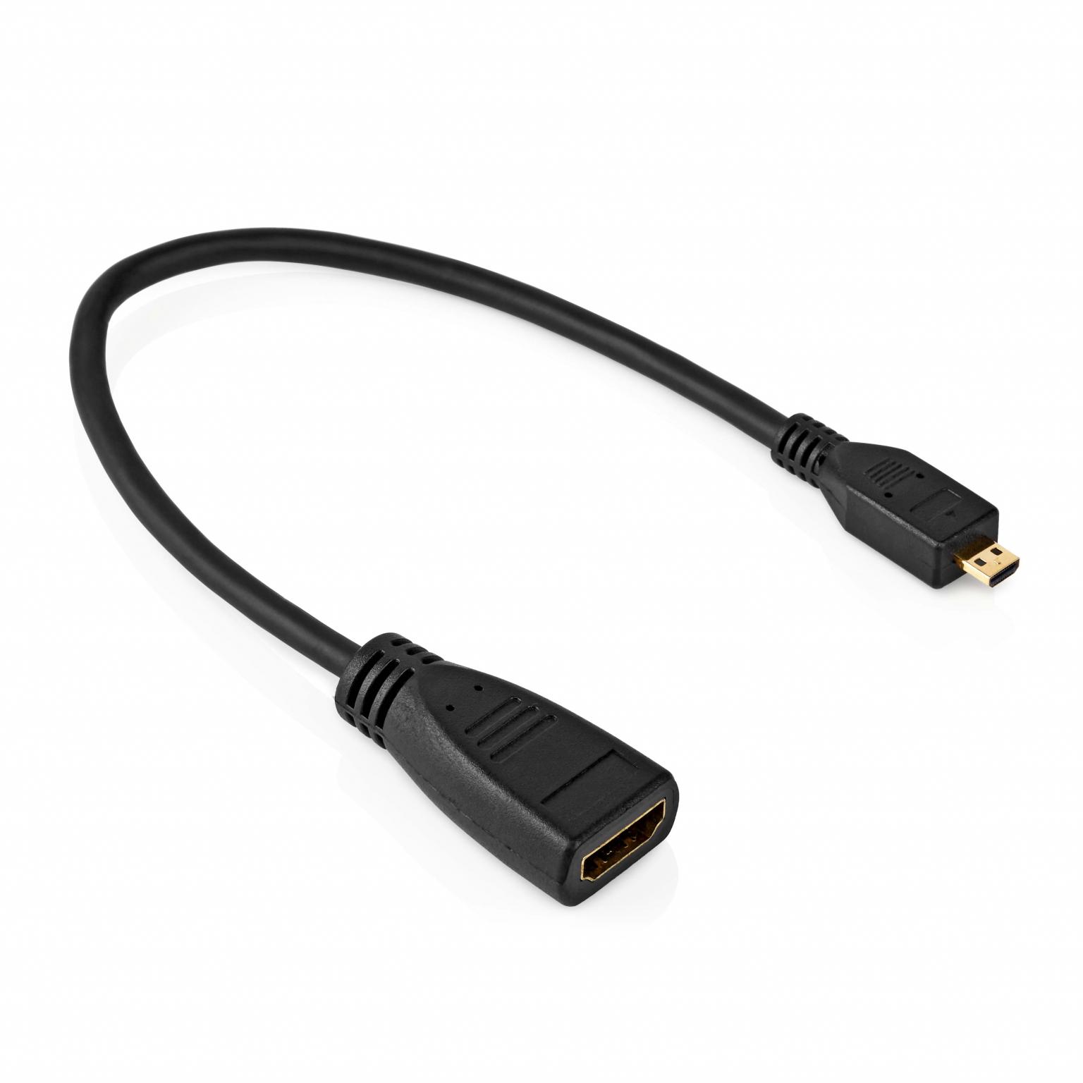 HDMI Micro naar HDMI A kabel - Allteq