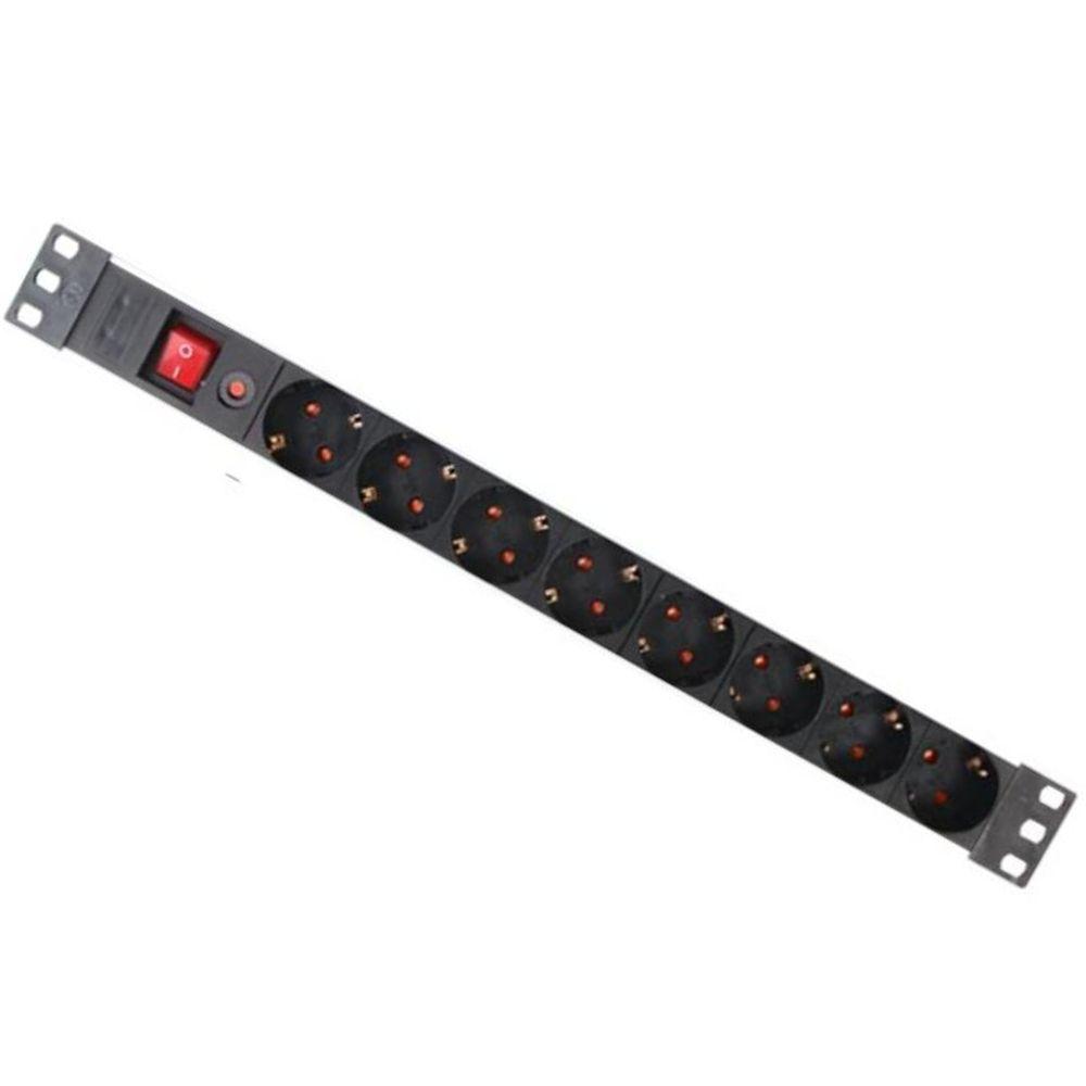 Stekkerdoos - 19 inch - 8 Voudig - serverkast