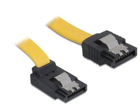 SATA-kabel 30cm geel ob/ge metaal - Delock