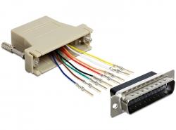 Adapter Sub D 25Pin St > RJ45 Bu Montageset - Delock