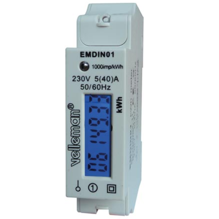 KWh meter - 1 Fase - 40A - Velleman