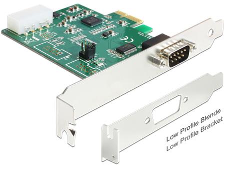 PCIe Seriële 1x RS 232 Hoge Snelheid 921K Voeding - Delock