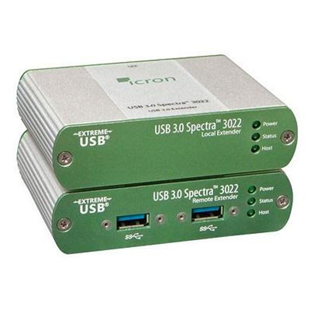 Verlenger via glasvezel USB A naar glasvezel - USB 3.0 - Icron