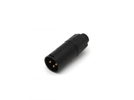 REAN TINY XLR ADAPTER STEKKER OP STEKKER ZWART - Neutrik