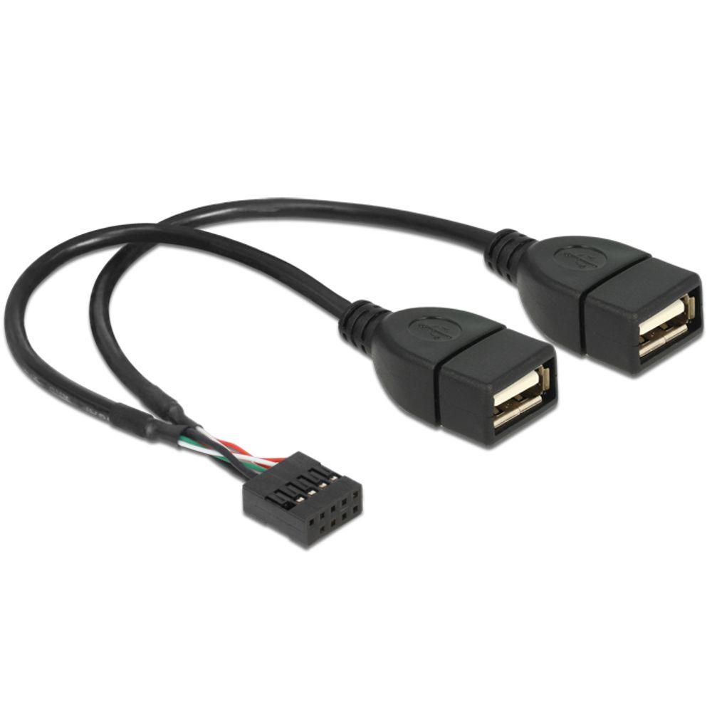 Câble de panneau avant d'extension de carte mère de boîtier hôte  d'ordinateur 19P 9Pin à 2 ports USB 2.0 3.0 HD Audio 3.5mm cordon de prise  de