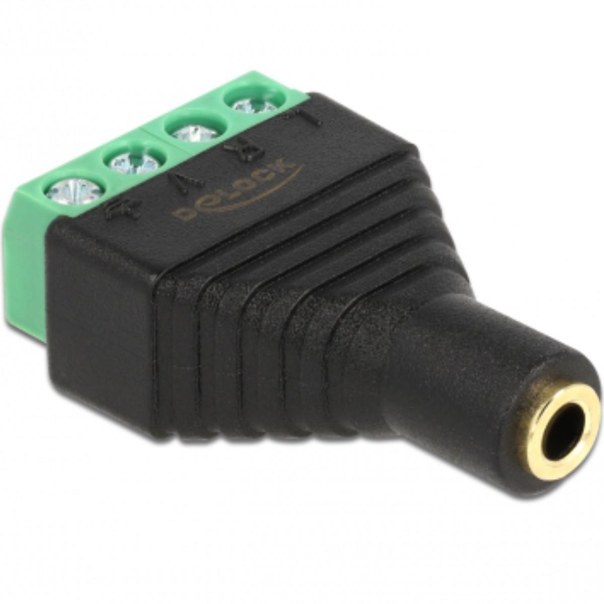 Schraubklemmen- Adapter, Mini- DIN- Stecker, 4-polig