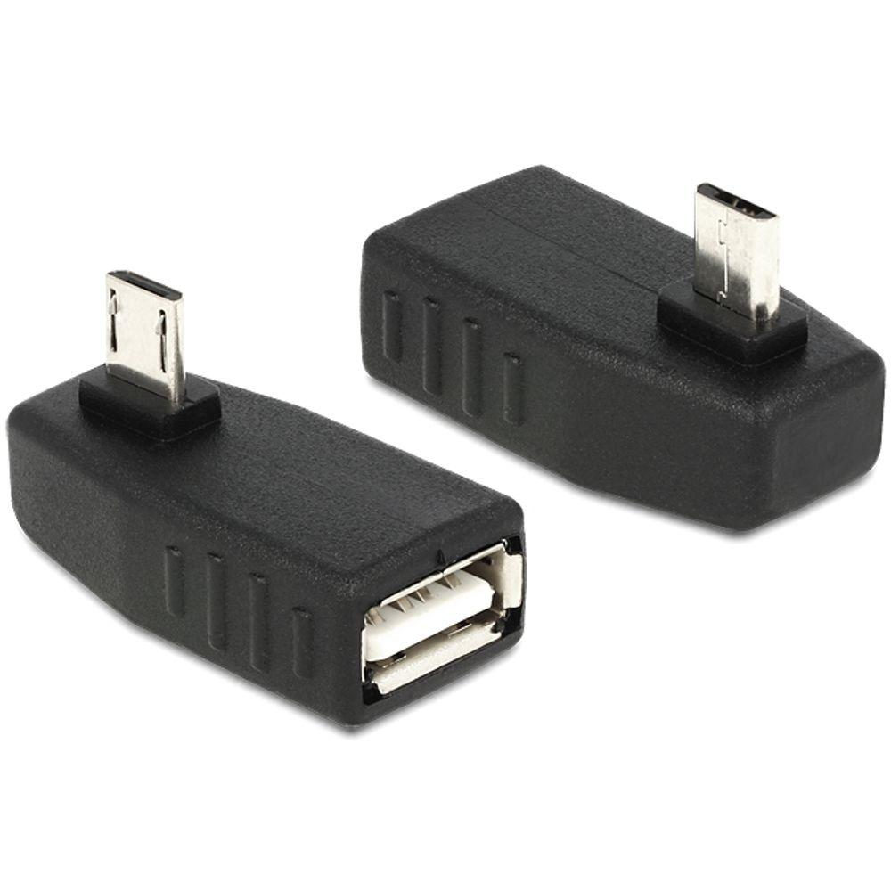 USB Micro OTG Adapter Hoek - Delock