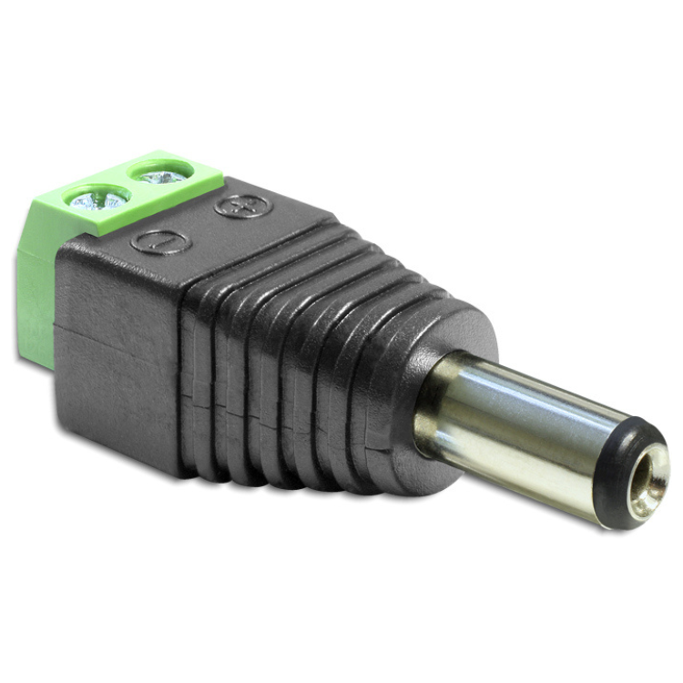 Delock Adaptateur DC 2,5 x 5,5 mm Connecteur > Bornier 2 pôles