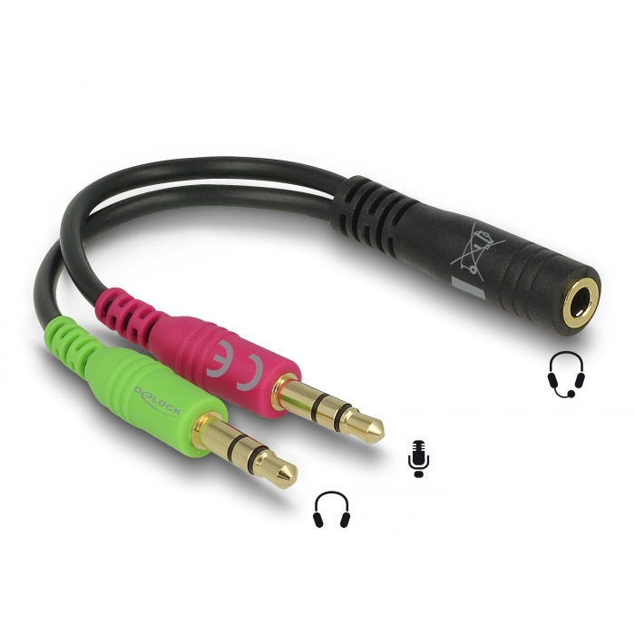 Jack splitter kabel - Delock