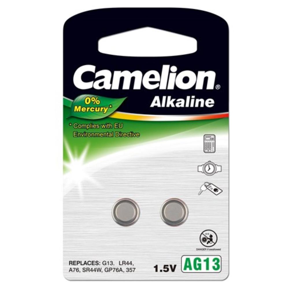 Knoopcel batterij - AG13 - 2 batterijen - Camelion