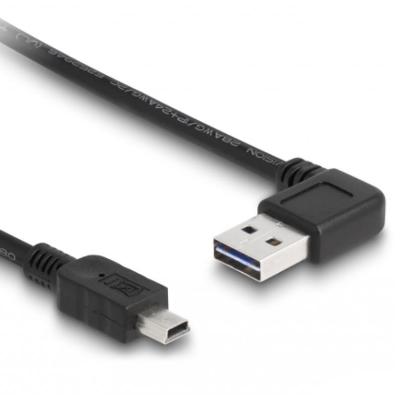 Easy Mini Usb Kabel Usb A Naar Mini Usb Kabel Haaks Zwart Type High Speed Extra