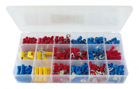 Kabelschuhe-Steckverbinder Sortiment 300 Teile in Plastikbox - Dynavox