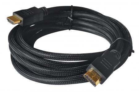 HDMI-Kabel - 1.4 vergoldet - 7,5m mit schwarzem Low Density Nylon Mantel - Dynavox