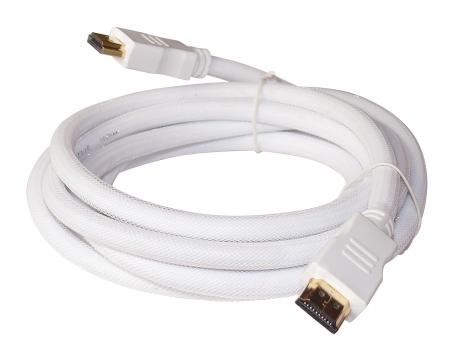 HDMI-Kabel - 1.4 vergoldet - 7,5m mit weißem Low Density Nylon Mantel - Dynavox