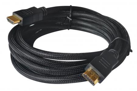 HDMI-Kabel - 1.4 vergoldet - 3,0m mit schwarzem Low Density Nylon Mantel - Dynavox