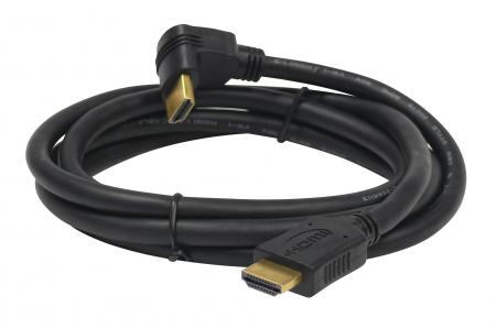 HDMI-Kabel Winkelstecker-Stecker 2,0m Kontakte vergoldet - schwarz - Dynavox