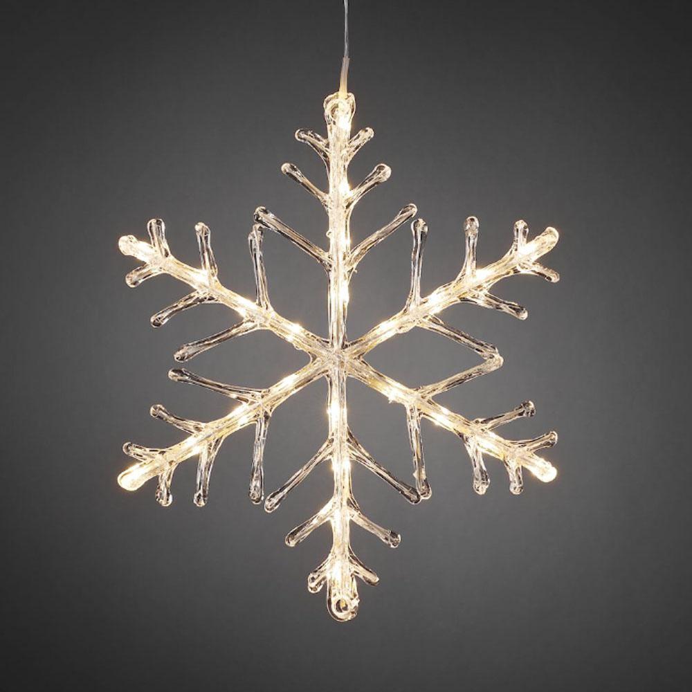LED Deko – Beleuchteter Baum mit Ornamenten, 40 cm, 2x AA, Innen,  warmweiss, Timer