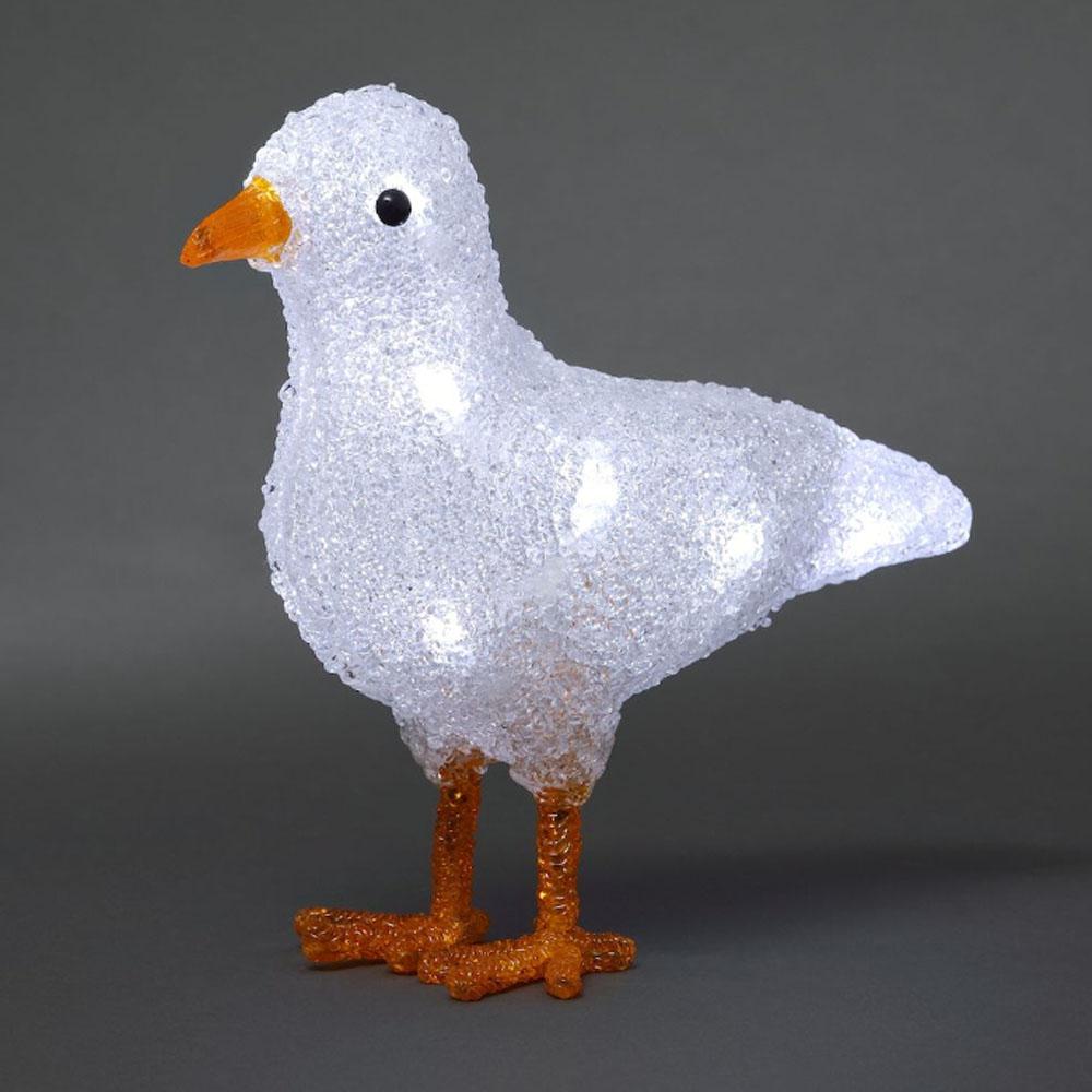 Vogel - led kerstverlichting binnen - 20 lampjes - 26 x 21 cm - koud wit - 3x AA