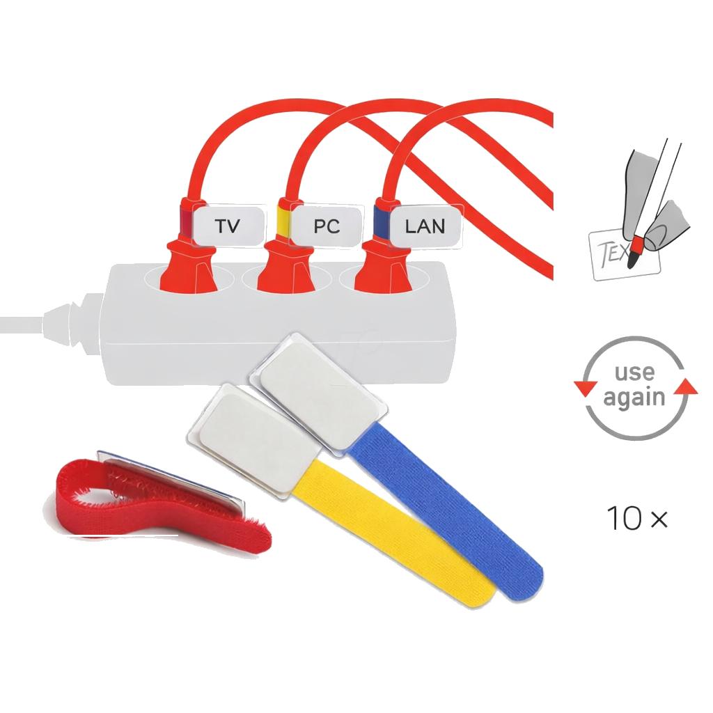 Klittenband - 90 mm - Gekleurd - Label-the-Cable