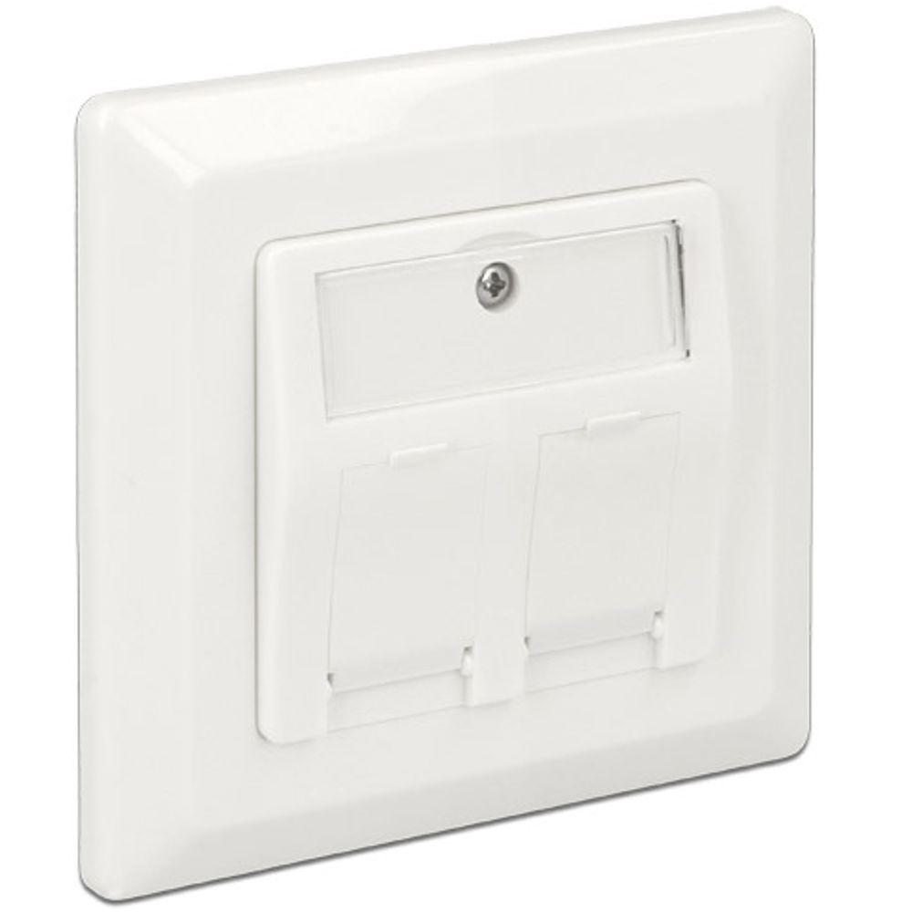 HDMI muurplaat behuizing voor keystones - Delock