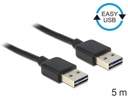 Delock Kabel EASY-USB 2.0-A mannelijk > mannelijk 5 m - Delock