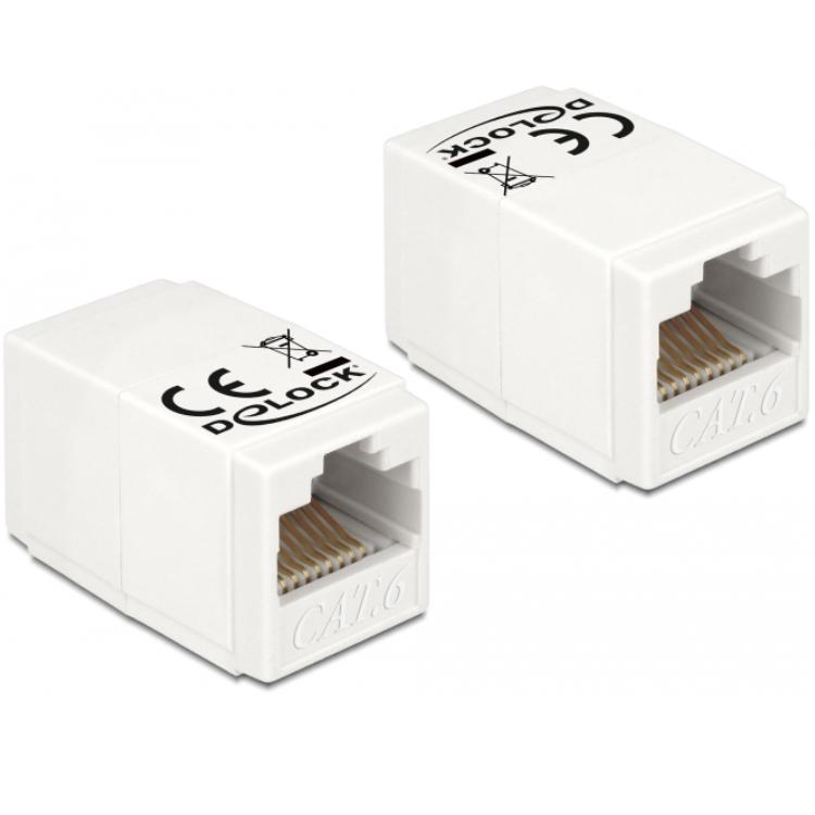 Coupleur RJ45, Connecteur de Réseau Adaptateur d'Extension d'Ethernet pour  Cat7/ Cat6/ Cat5e/ Cat5 Coupleur de Câble de Réseau Ethernet Femelle à