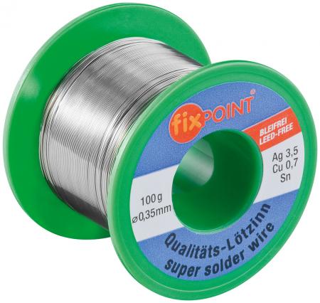 Solder ? 0,35 mm 100 g reel material : L-Sn / Ag 3,5% / Cu 0,7% - Goobay