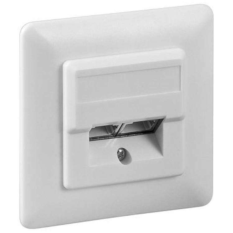 Prise murale 2 x rj45 cat. 6 - Prise rj45 f murale double à monter