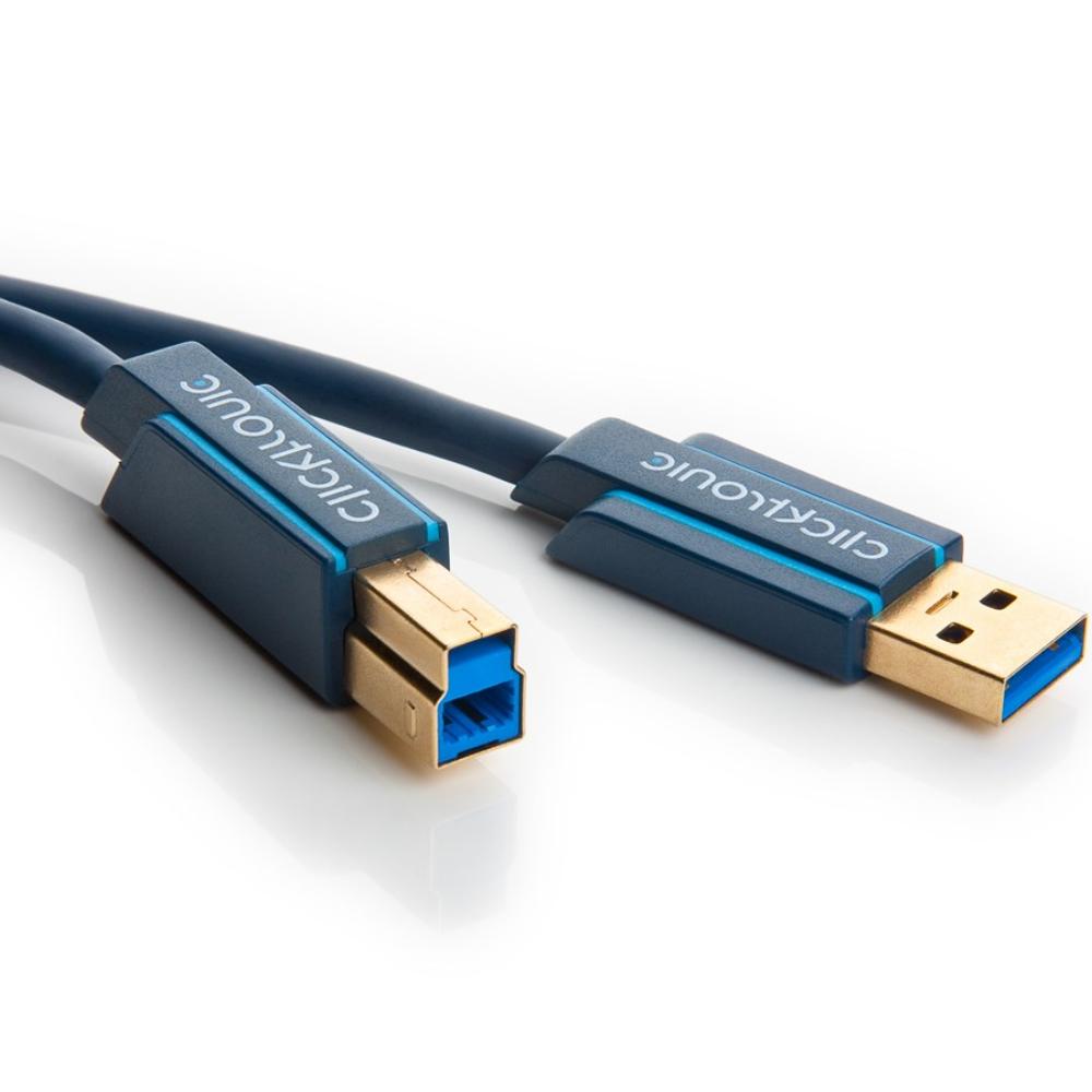 USB A naar USB B kabel - Clicktronic
