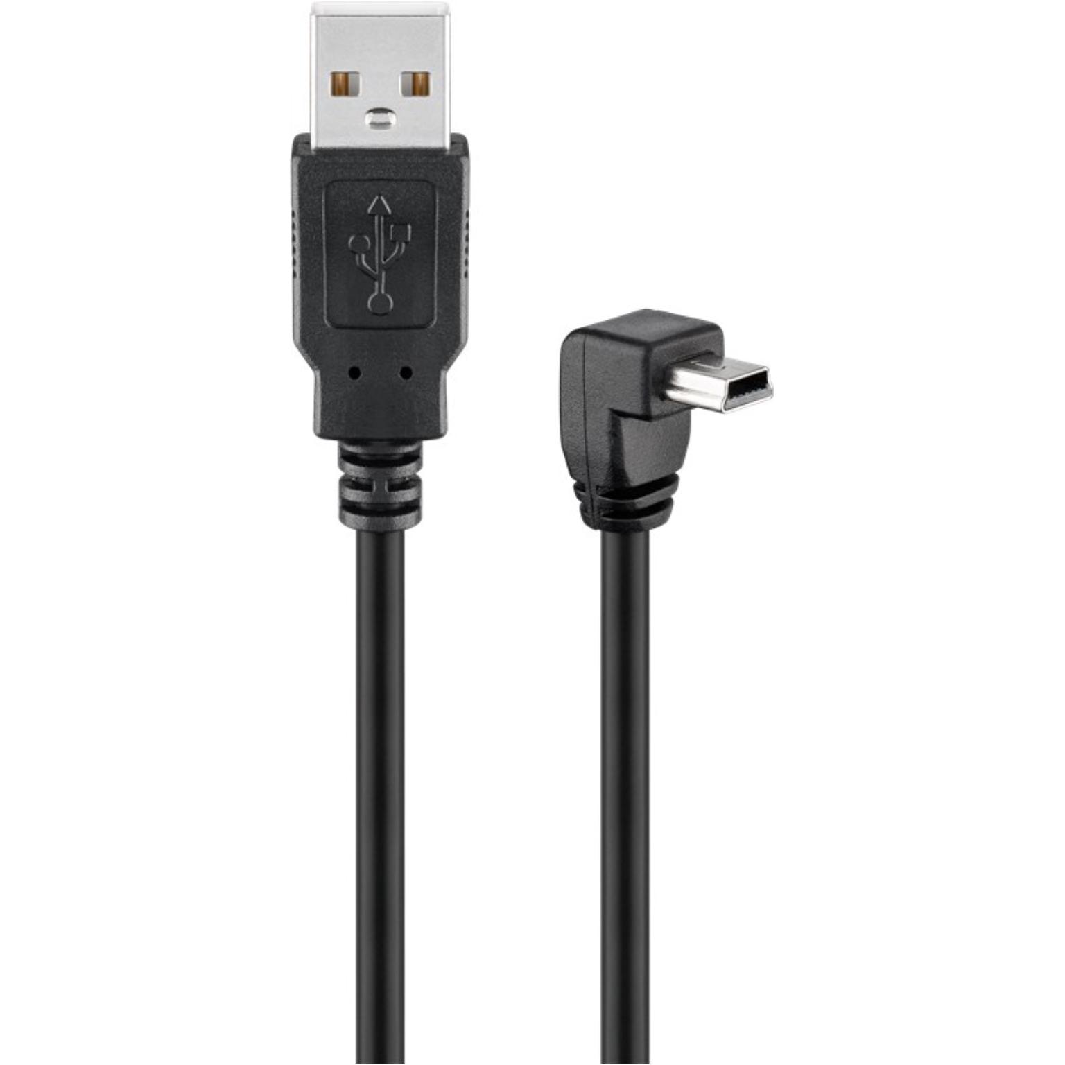 Mini USB 2.0 Kabel - Gehoekte Stekker