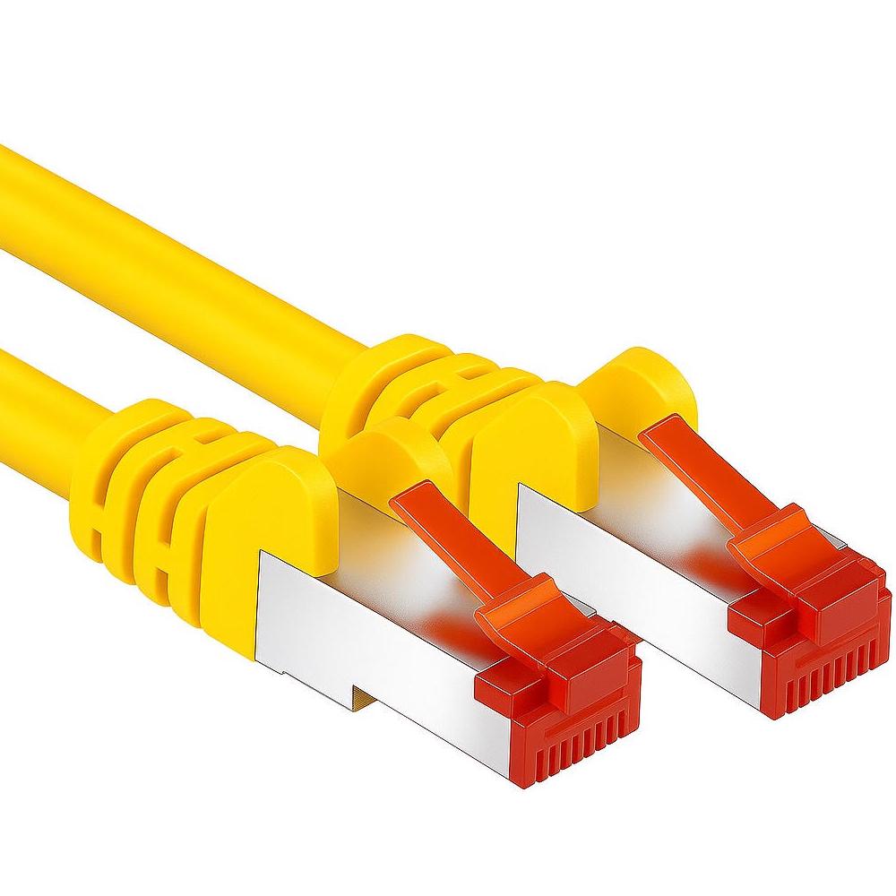 S/FTP kabel - 0.25 meter - Geel - Goobay