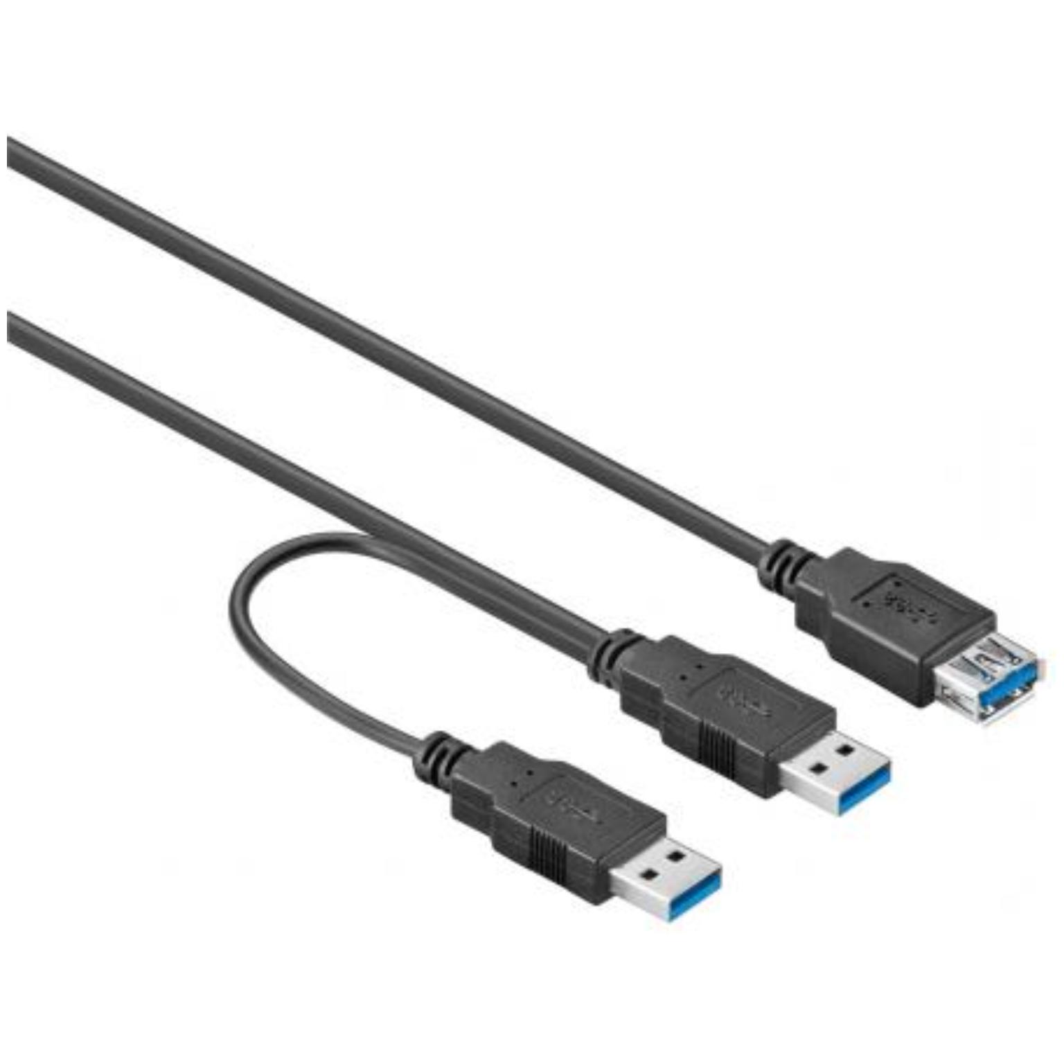 USB A naar USB A Y-kabel - Goobay