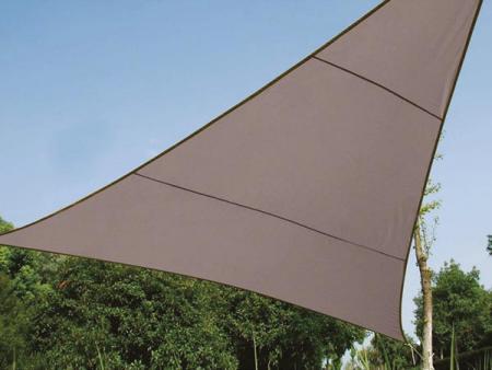 VOILE D'OMBRE TRIANGULAIRE 5 x 5 x 5 m, Couleur : taupe - Perel