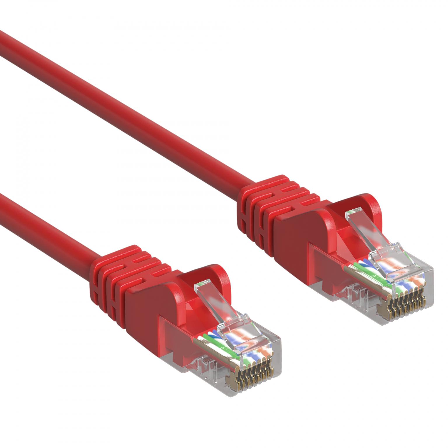 Câble réseau UTP RJ45 Catégorie 5e - Droit - 0,5m - Rouge