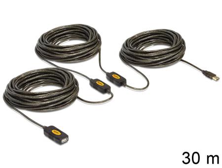Delock Kabel USB 2.0 Verlengkabel, actief 30 m - Delock