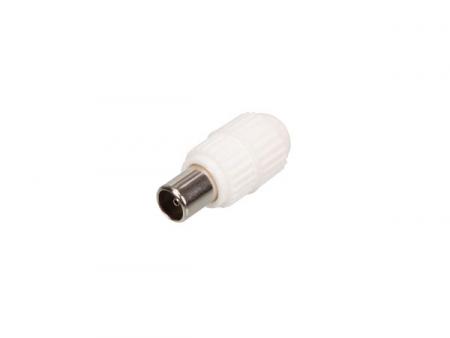 TV-PLUG MANNELIJK 9,5mm/2,3mm PLASTIEK WIT - HQ product