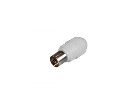 TV-PLUG VROUWELIJK 9,5 mm/2,3 mm KUNSTSTOF WIT - HQ product