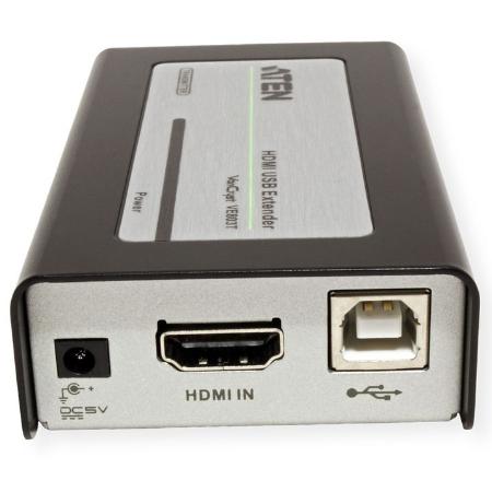 Prolongateur USB via UTP - Émetteur d'entrée : HDMI femelle, USB B