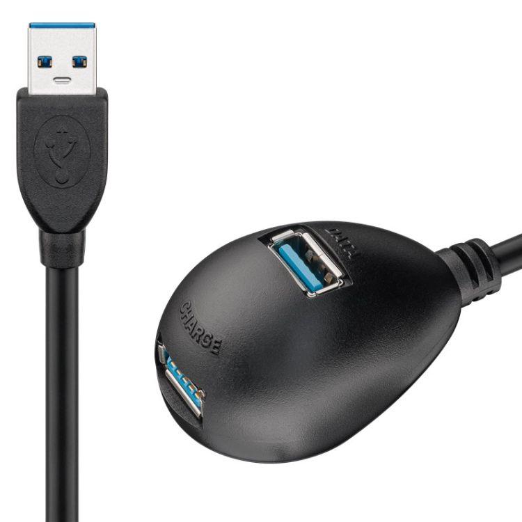 USB A naar USB A - Verlengkabel - USB 3.0 - Goobay