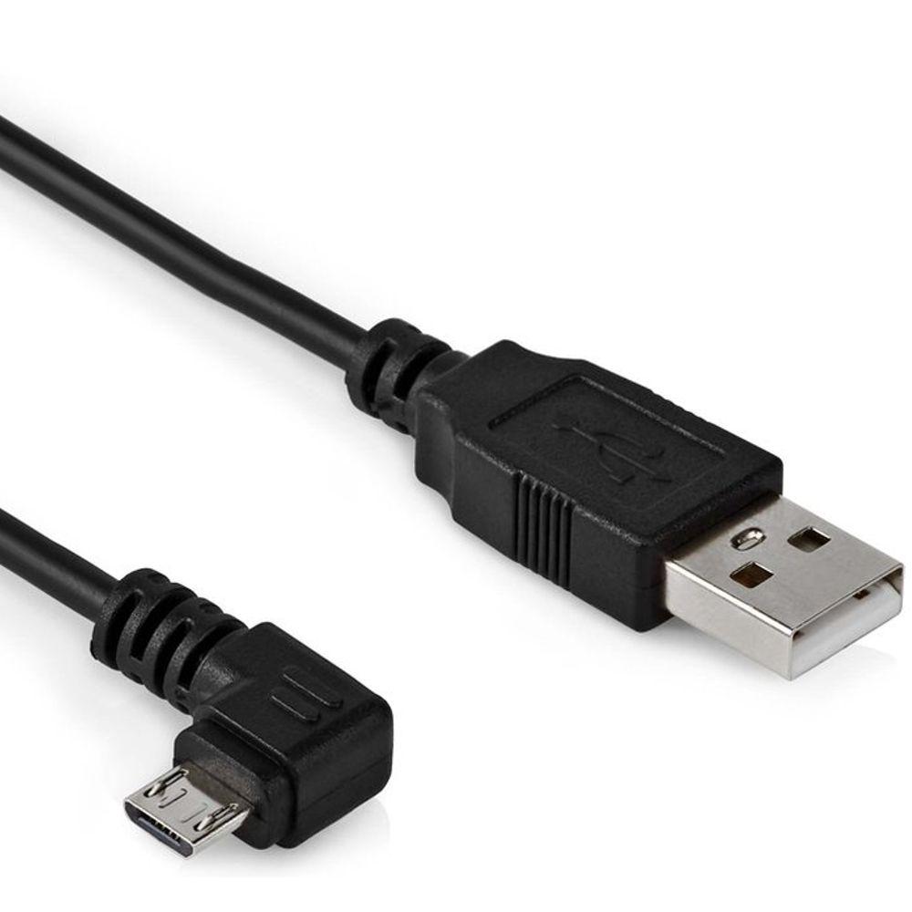 Navigatie USB Kabel - Micro USB Haaks - Allteq