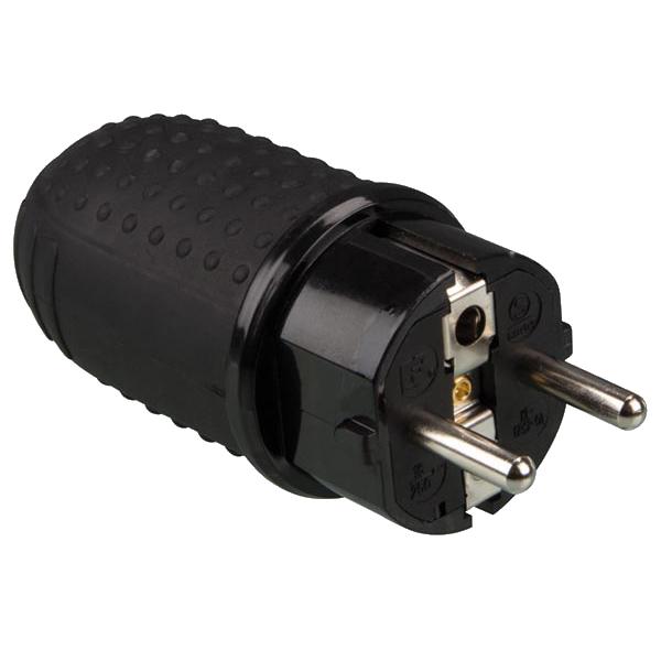 Type F apparaat stekker - rubber - IP44