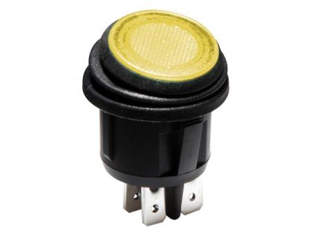 VERLICHTE WIPSCHAKELAAR ORANJE LED 12 V 2P DPST / AAN-UIT - HQ product
