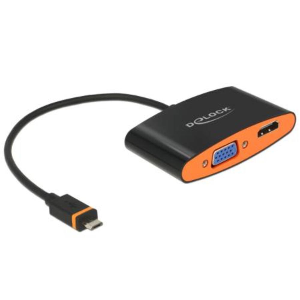 SlimPort-MyDP naar HDMI/VGA - MHL Adapter - Delock