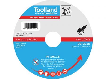 Doorslijpschijf - 13300 Rpm - Ø 230 mm - Toolland