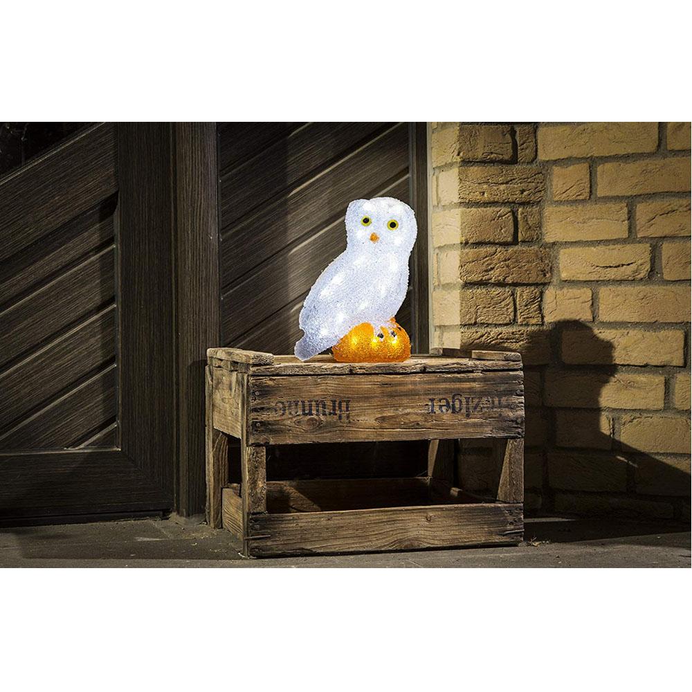 Uil - led kerstverlichting binnen en buiten - 32 lampjes - 19.5 x 27.5 cm - koud wit