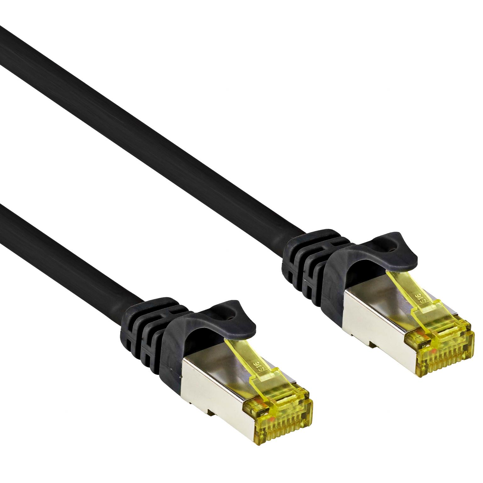 S/FTP kabel - 0.25 meter - Zwart - Allteq
